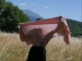 Echarpe, Étole XXL en double gaze de coton – Rose Poudré